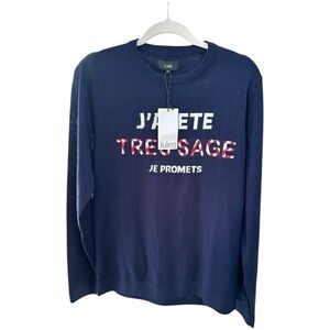 Jules Men’s XL Navy Blue Cotton Cashmere Sweater